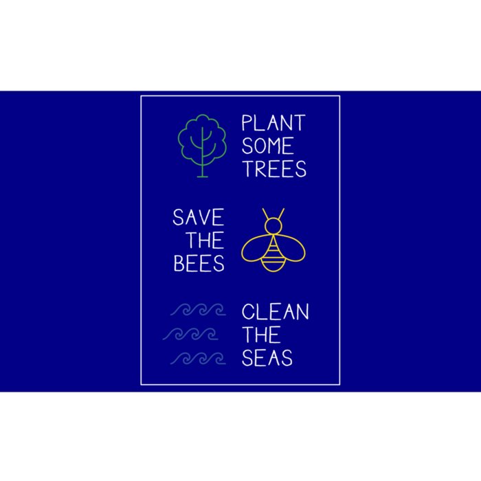 Environtal Protection Saying Plant Trees Save The Bees Gift Bumper Sticker