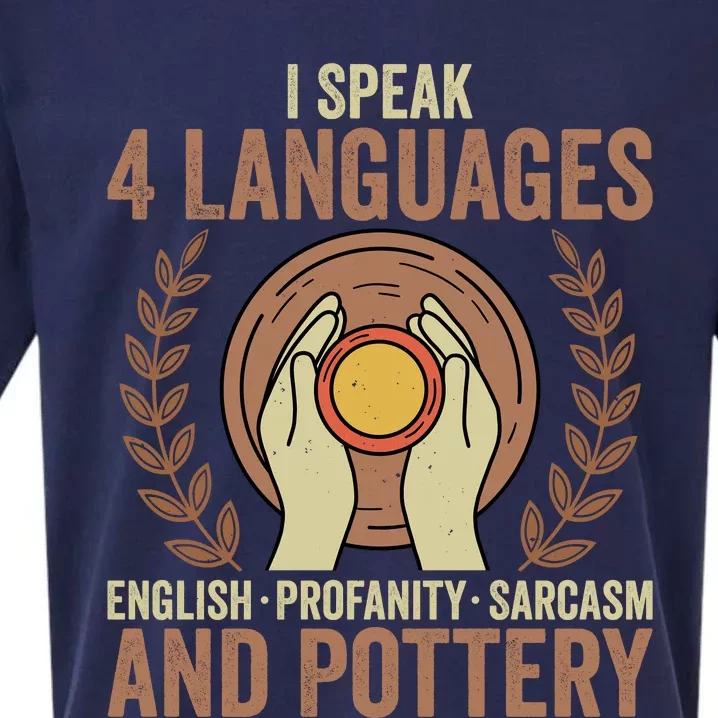 English Profanity Sarcasm And Pottery Sueded Cloud Jersey T-Shirt