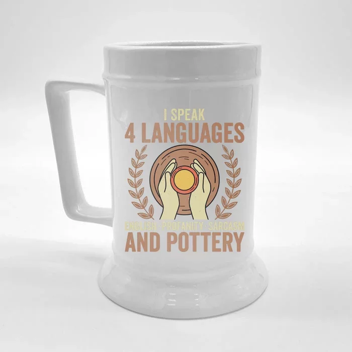 English Profanity Sarcasm And Pottery Front & Back Beer Stein