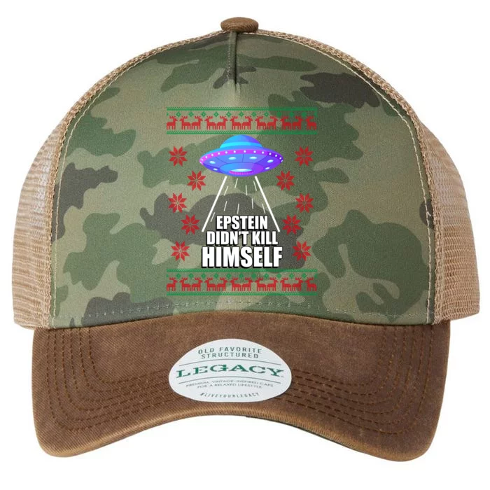 Epstein Didn't Kill Himself UFO Ugly Christmas Legacy Tie Dye Trucker Hat