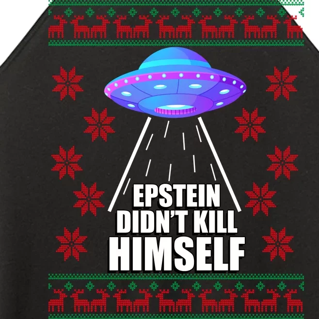 Epstein Didn't Kill Himself UFO Ugly Christmas Women’s Perfect Tri Rocker Tank