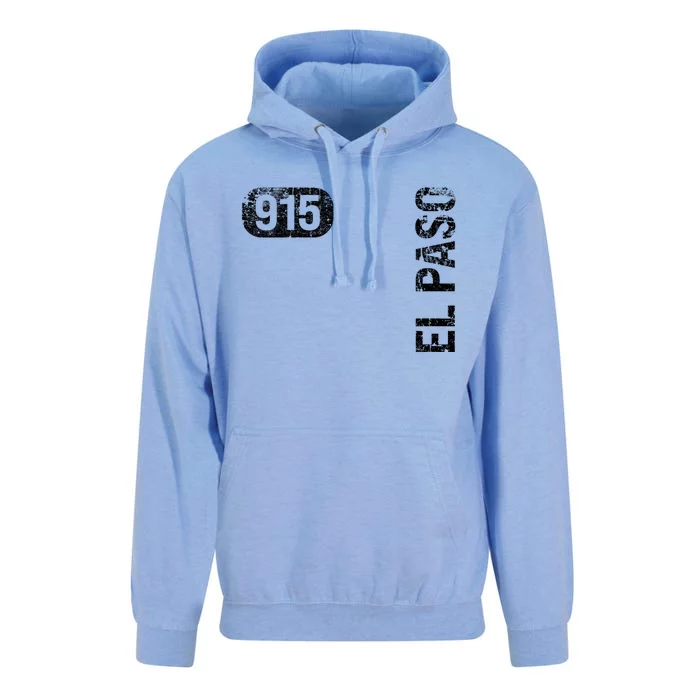 El Paso Texas 915 Area Code Vintage Retro Gift Unisex Surf Hoodie