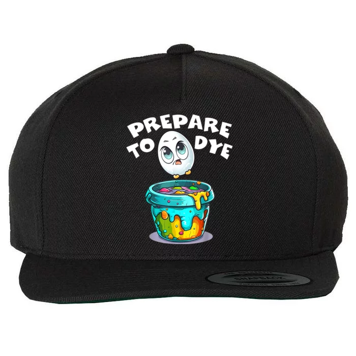 Easter Prepare To Dye Funny Egg Hunting Men Women Wool Snapback Cap