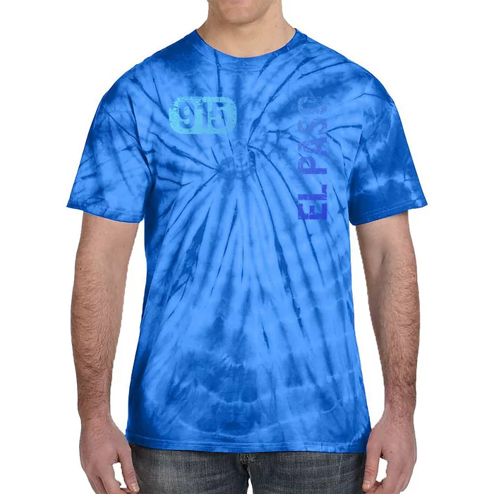 El Paso Texas 915 Area Code Vintage Retro Gift Tie-Dye T-Shirt