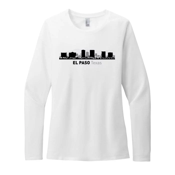 El Paso Texas Skyline Womens CVC Long Sleeve Shirt