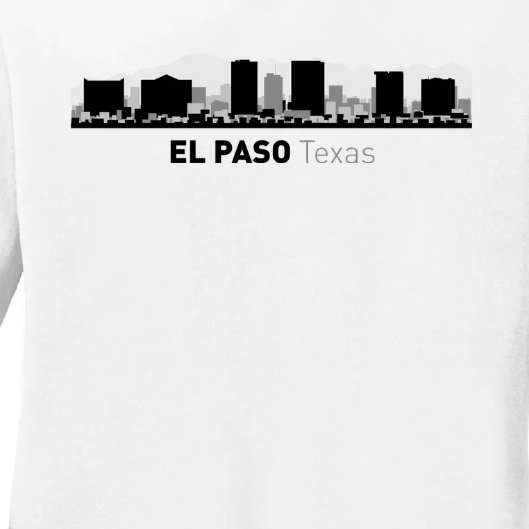 El Paso Texas Skyline Ladies Long Sleeve Shirt