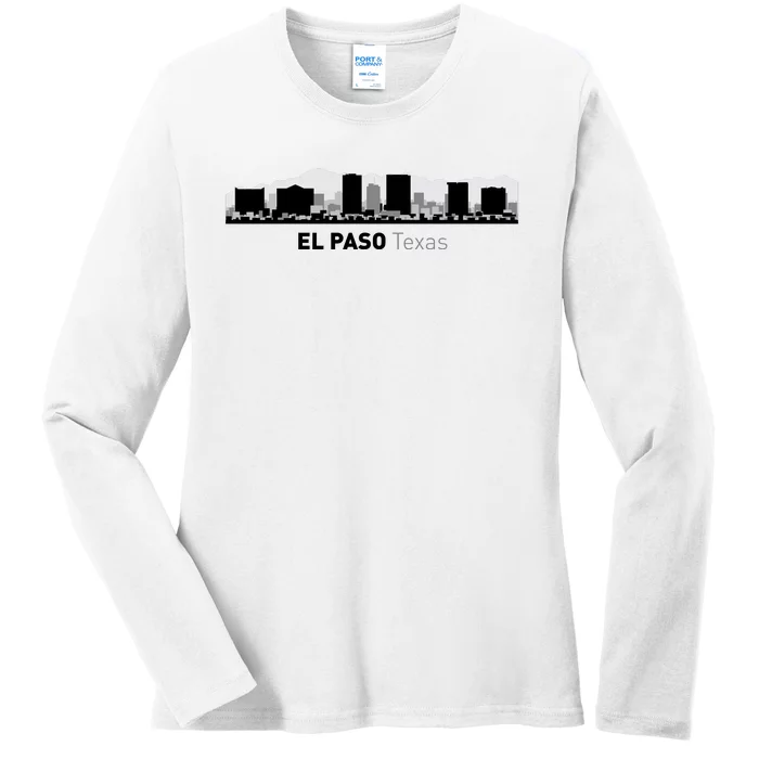 El Paso Texas Skyline Ladies Long Sleeve Shirt