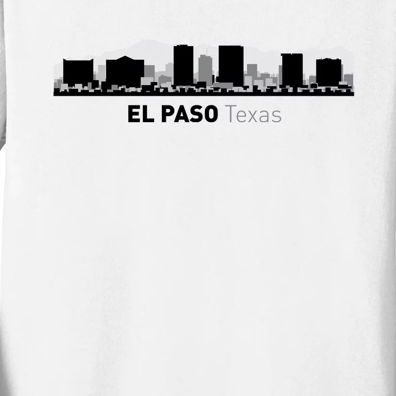 El Paso Texas Skyline Kids Long Sleeve Shirt