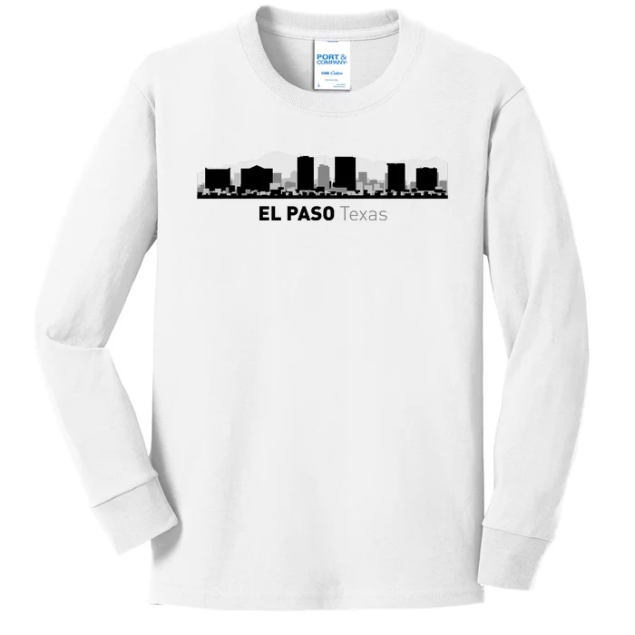 El Paso Texas Skyline Kids Long Sleeve Shirt