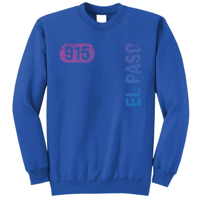 El Paso Texas 915 Area Code Vintage Retro Gift Tall Sweatshirt