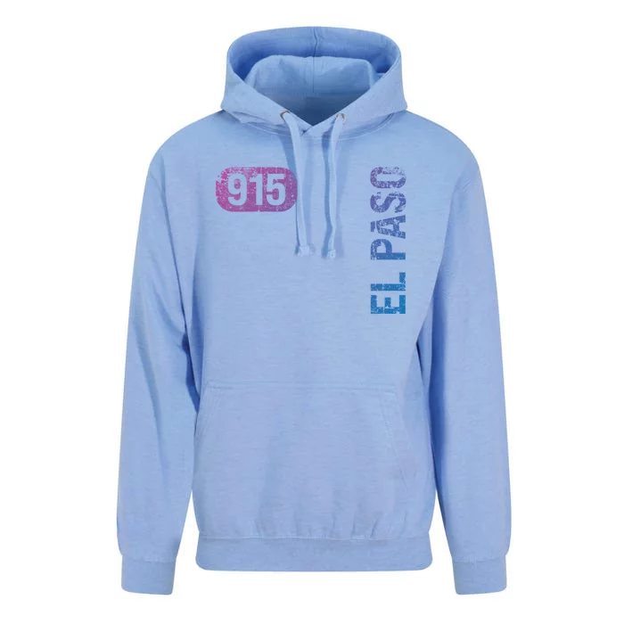 El Paso Texas 915 Area Code Vintage Retro Gift Unisex Surf Hoodie