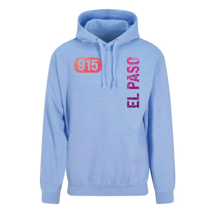 El Paso Texas 915 Area Code Vintage Retro Gift Unisex Surf Hoodie