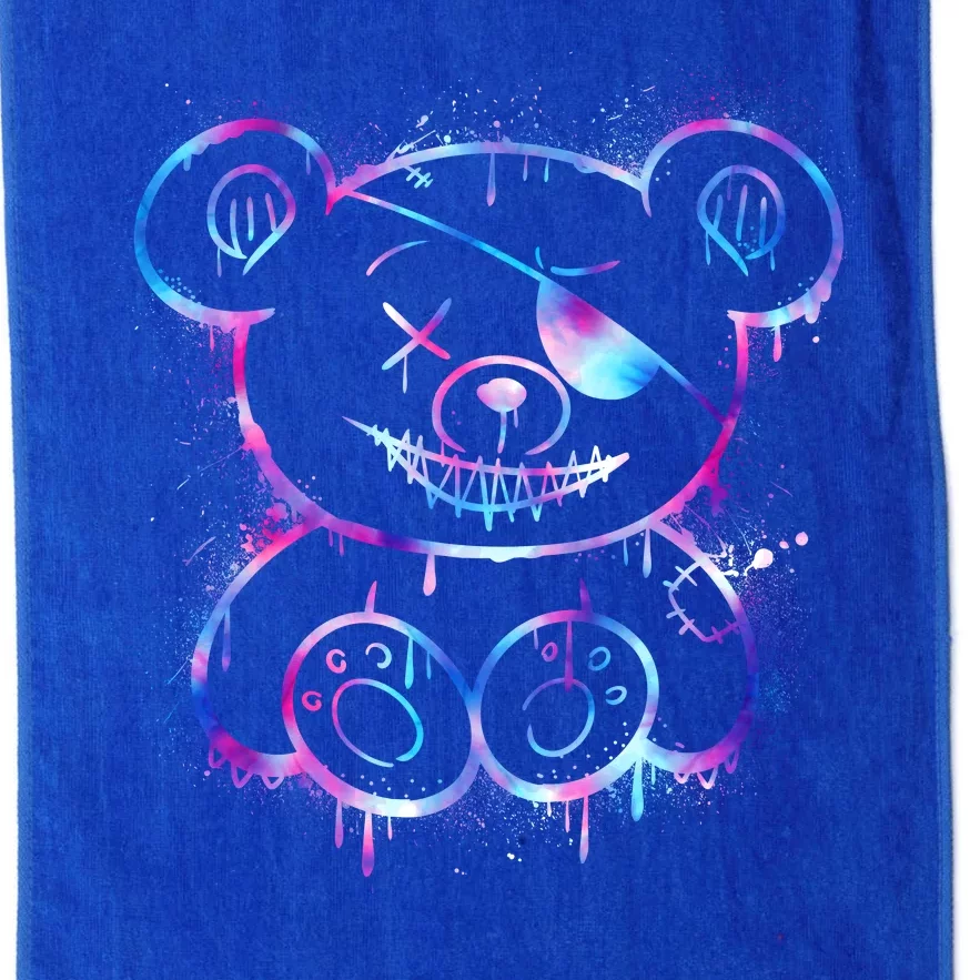 Emo Punk Teddy Bear Graffiti Platinum Collection Golf Towel