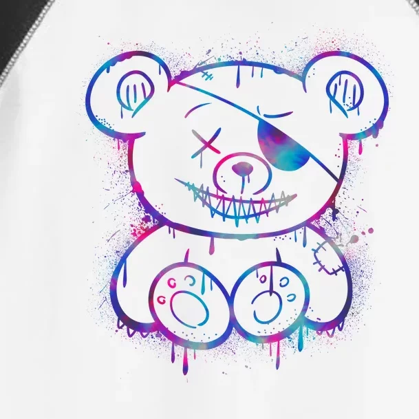 Emo Punk Teddy Bear Graffiti Toddler Fine Jersey T-Shirt