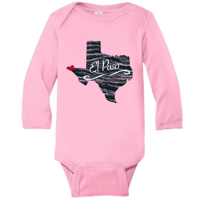 El Paso Texas Tx Baby Long Sleeve Bodysuit