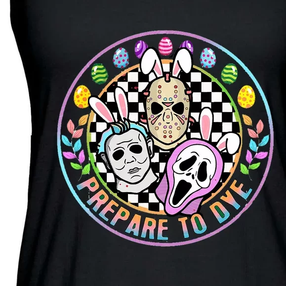 Easter Prepare To Dye Horror Easter Day Ladies Essential Flowy Tank