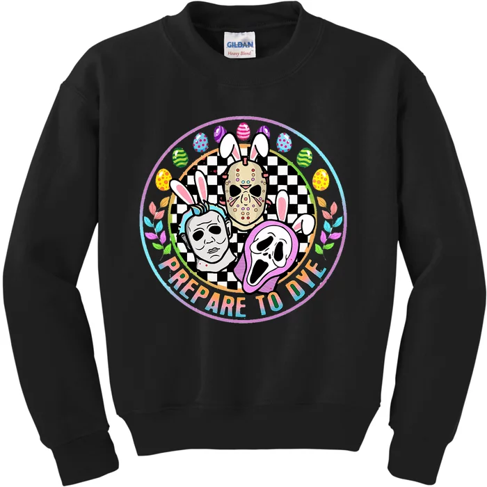 Easter Prepare To Dye Horror Easter Day Kids Sweatshirt