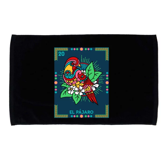 El PáJaro The Bird Card Mexican Lottery Card Gift Microfiber Hand Towel