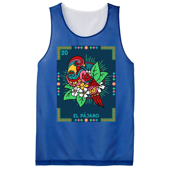 El PáJaro The Bird Card Mexican Lottery Card Gift Mesh Reversible Basketball Jersey Tank