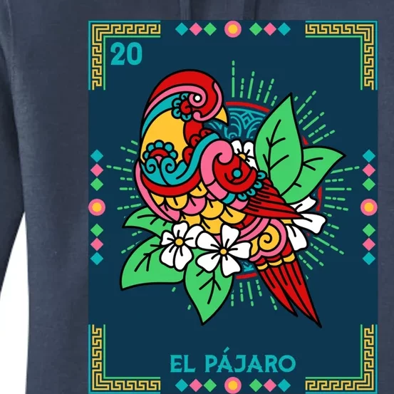 El PáJaro The Bird Card Mexican Lottery Card Gift Women's Pullover Hoodie