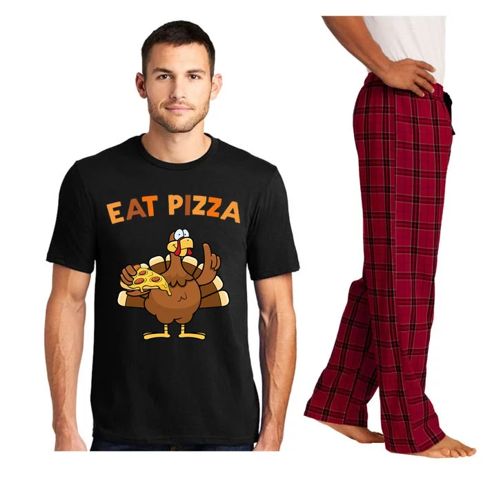 Eat Pizza Turkey Thanksgiving Funny Pajama Set