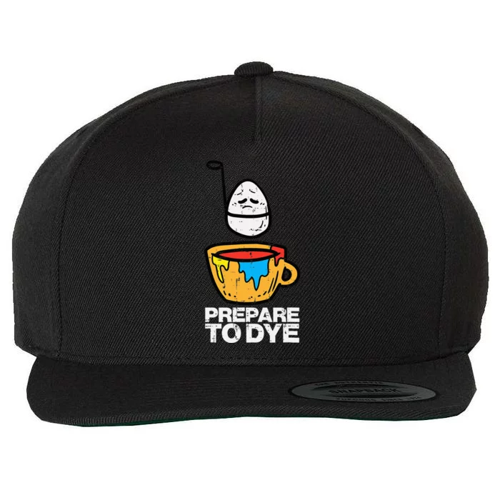 Easter Prepare To Dye Funny Egg Hunting Wool Snapback Cap