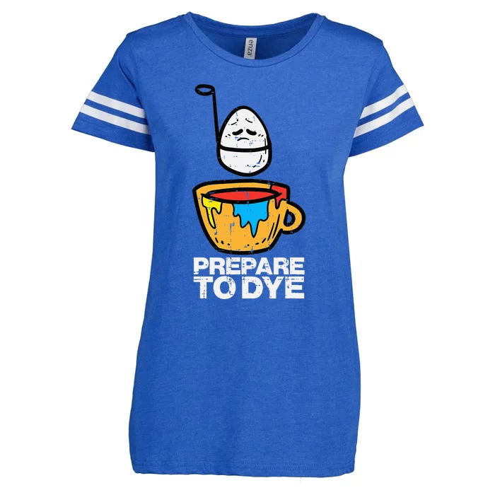 Easter Prepare To Dye Funny Egg Hunting Enza Ladies Jersey Football T-Shirt