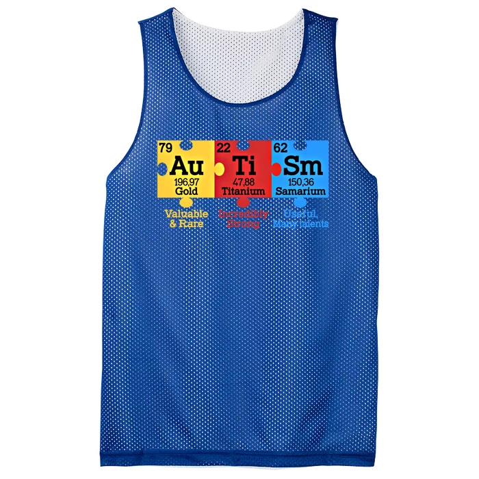 Elets Periodic Table Autism Awareness Autism Chemistry Cool Gift Mesh Reversible Basketball Jersey Tank