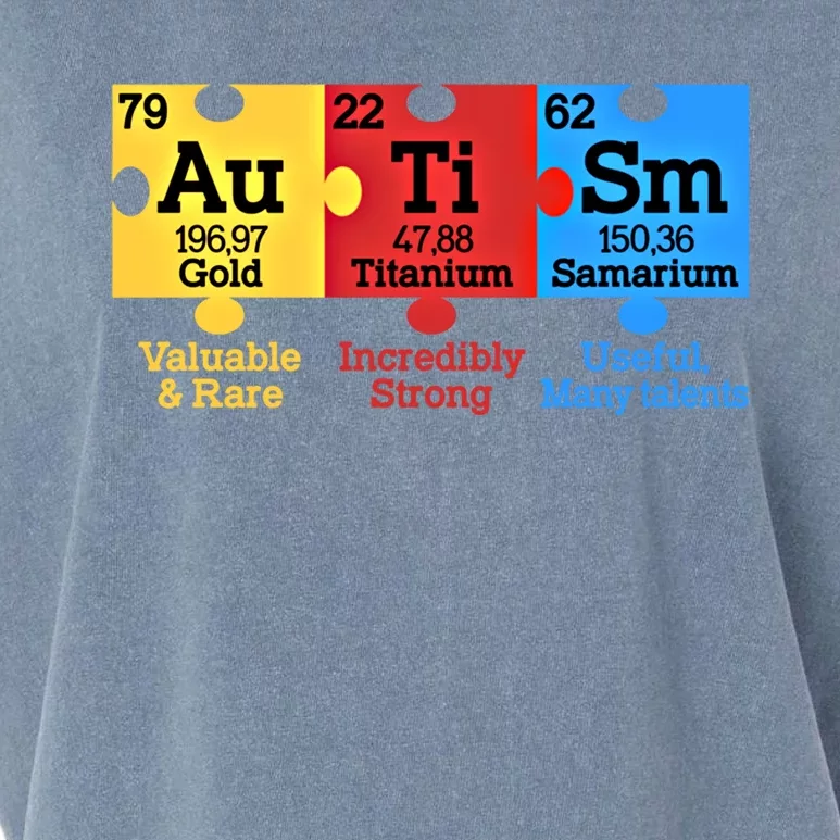 Elets Periodic Table Autism Awareness Autism Chemistry Cool Gift Garment-Dyed Women's Muscle Tee