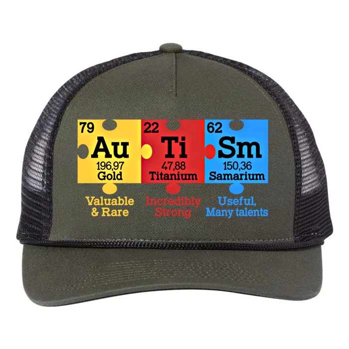 Elets Periodic Table Autism Awareness Autism Chemistry Cool Gift Retro Rope Trucker Hat Cap