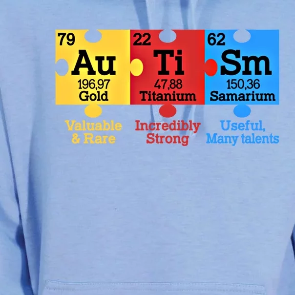 Elets Periodic Table Autism Awareness Autism Chemistry Cool Gift Unisex Surf Hoodie