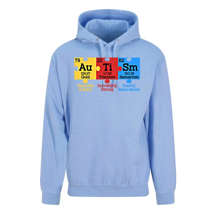 Elets Periodic Table Autism Awareness Autism Chemistry Cool Gift Unisex Surf Hoodie