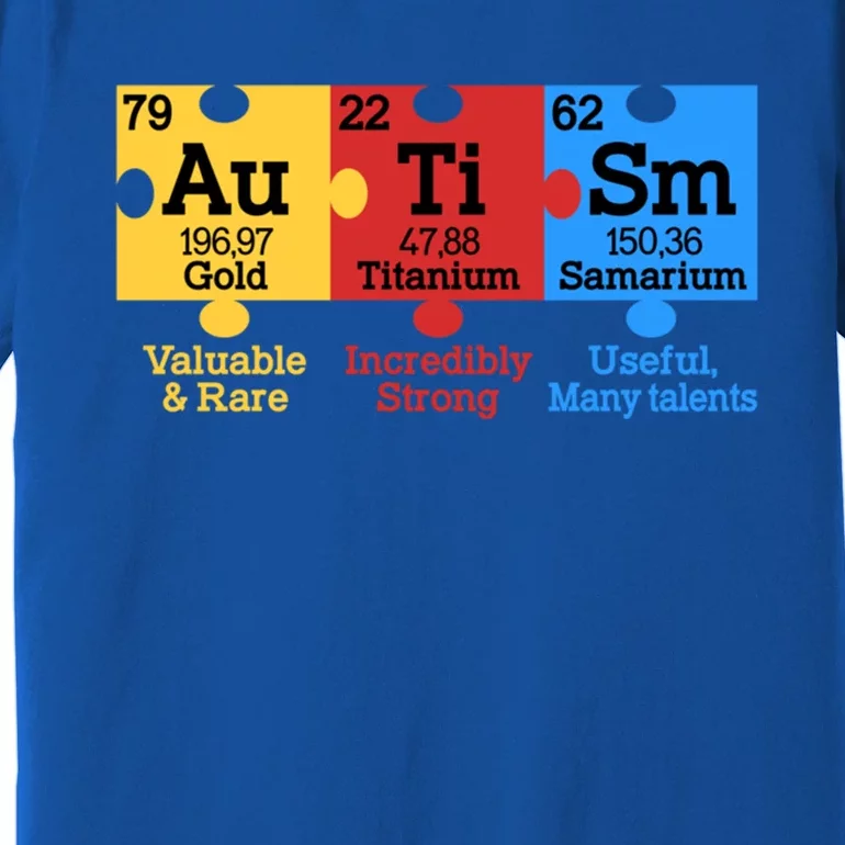 Elets Periodic Table Autism Awareness Autism Chemistry Gift Premium T-Shirt