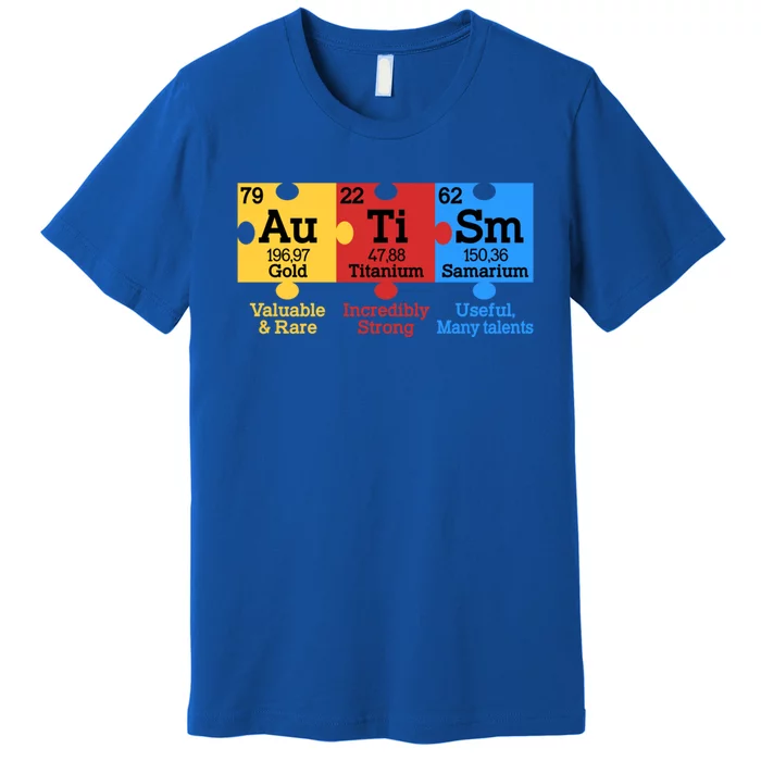 Elets Periodic Table Autism Awareness Autism Chemistry Gift Premium T-Shirt