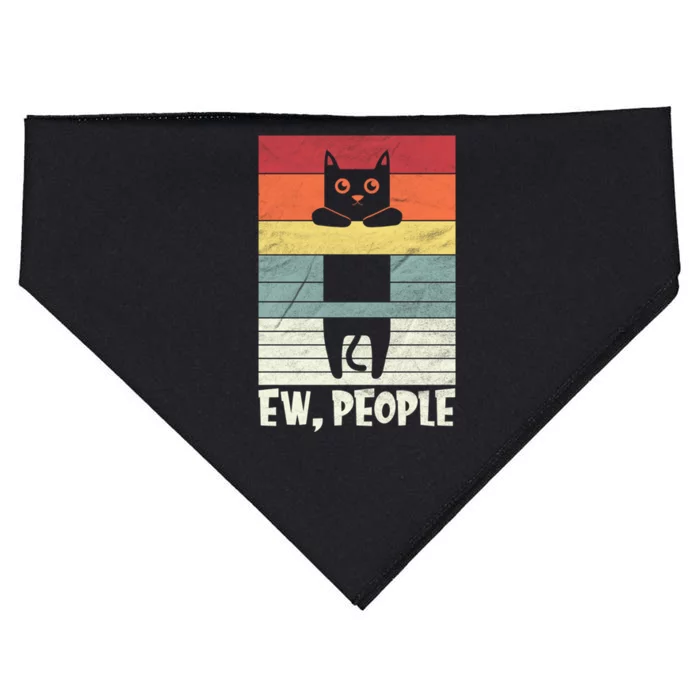 Ew People Vintage Black Cat USA-Made Doggie Bandana