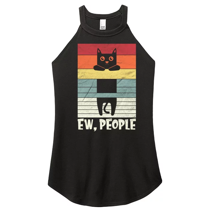 Ew People Vintage Black Cat Women’s Perfect Tri Rocker Tank