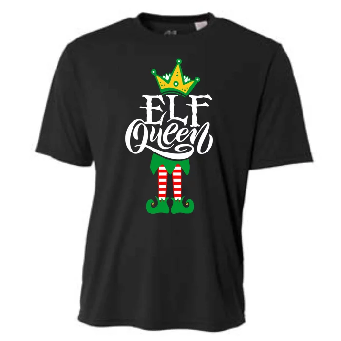 Elf Queen Matching Family Group Elf Squad Christmas Gift Funny Gift Cooling Performance Crew T-Shirt