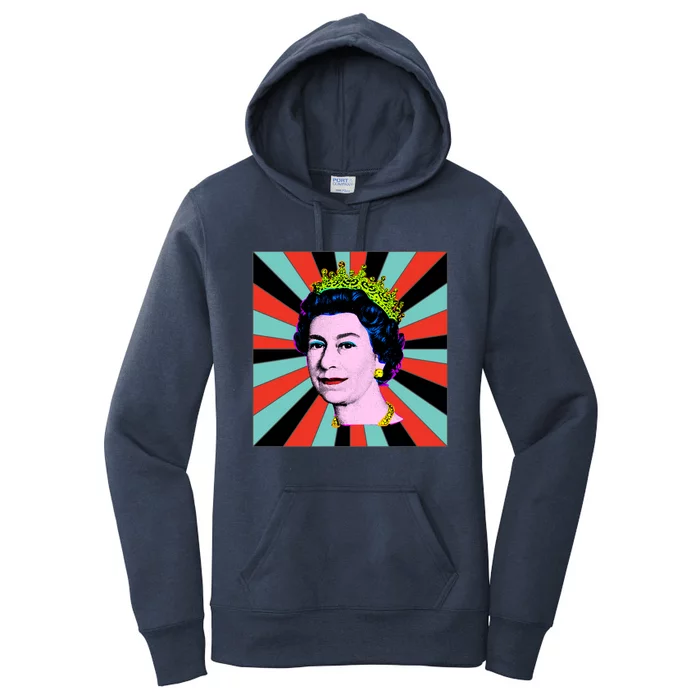 Elizabeth Queen Of England Retro Sun Queen Cool Gift Women's Pullover Hoodie