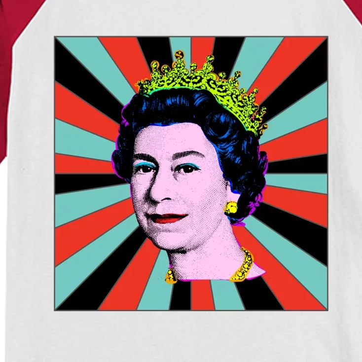 Elizabeth Queen Of England Retro Sun Queen Cool Gift Kids Colorblock Raglan Jersey