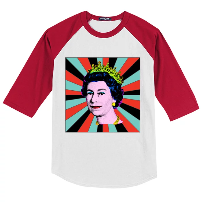 Elizabeth Queen Of England Retro Sun Queen Cool Gift Kids Colorblock Raglan Jersey