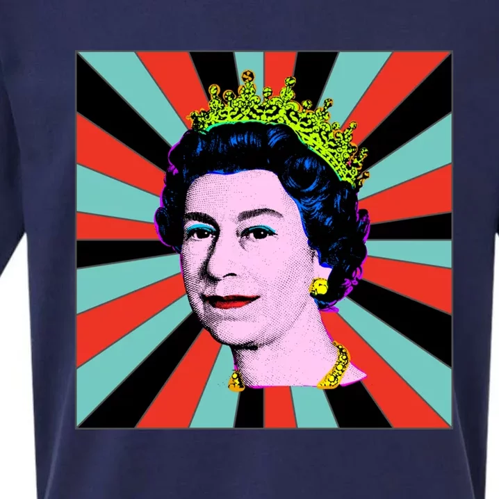 Elizabeth Queen Of England Retro Sun Queen Cool Gift Sueded Cloud Jersey T-Shirt