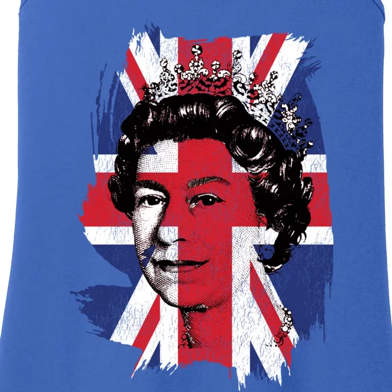 Elizabeth Queen Of England Union Jack Flag Queen Of England Cool Gift Ladies Essential Tank