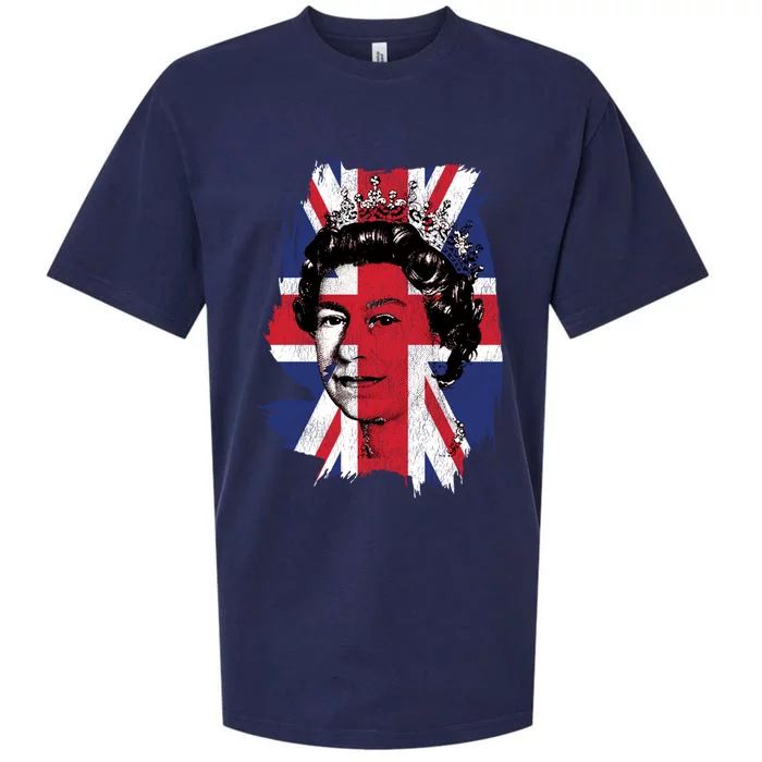 Elizabeth Queen Of England Union Jack Flag Queen Of England Cool Gift Sueded Cloud Jersey T-Shirt