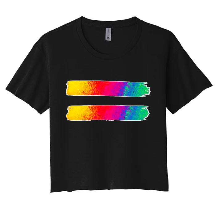 Equality Equal Sign LGBT Pride Awareness Women's Crop Top Tee