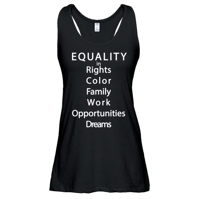 Equality In Rights Color Family Work Opportunities Dreams Ladies Essential Flowy Tank