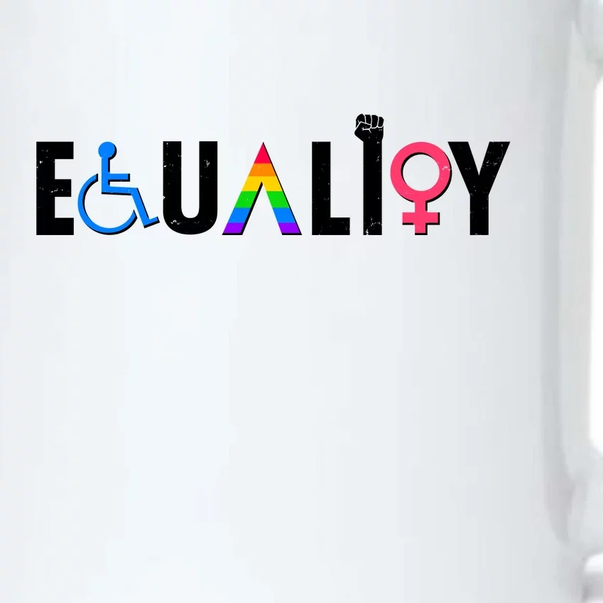 Equality LGBT Human Rights Black Color Changing Mug