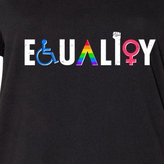 Equality LGBT Human Rights Women's V-Neck Plus Size T-Shirt