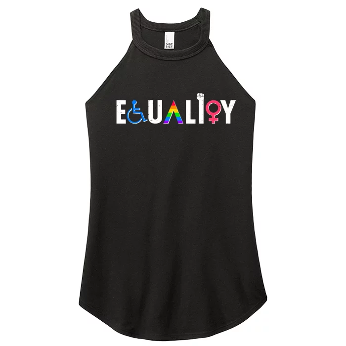 Equality LGBT Human Rights Women’s Perfect Tri Rocker Tank