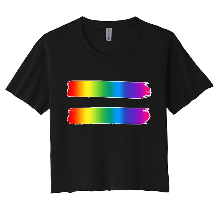 Equality LGBT Pride Awareness Women's Crop Top Tee