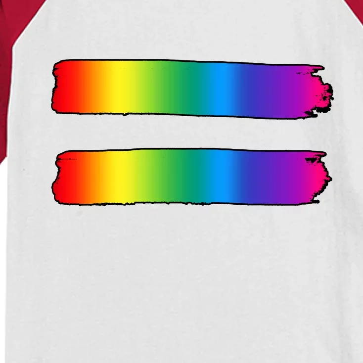 Equality LGBT Pride Awareness Kids Colorblock Raglan Jersey